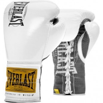 Перчатки боевые EVERLAST 1910 CLASSIC 10oz белые