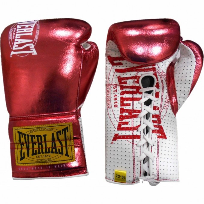 Перчатки боевые EVERLAST 1910 CLASSIC 10oz красные P00001902