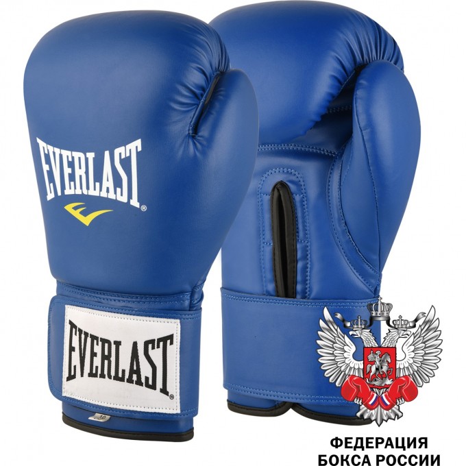 Перчатки для любительского бокса EVERLAST AMATEUR COMETITION PU 10oz синие 641006-10B PU