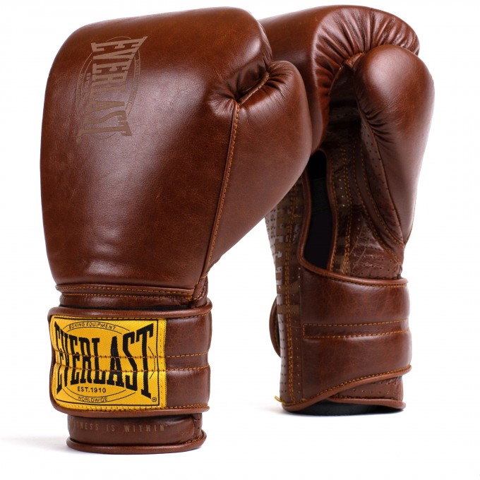 Перчатки тренировочные EVERLAST 1910 CLASSIC BROWN 12oz P00002504