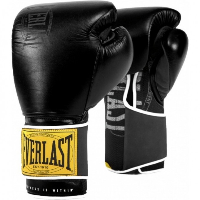 Перчатки тренировочные EVERLAST 1910 CLASSIC PU 16oz черные P00003350