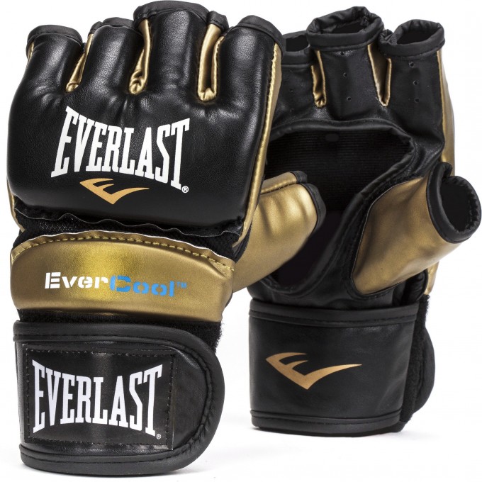 Перчатки тренировочные EVERLAST EVERSTRIKE LXL черно/золотые P00000663 LXL BK/GD