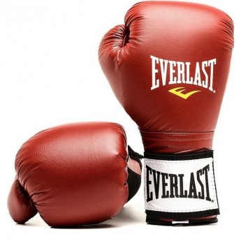 Перчатки тренировочные EVERLAST на липучке 10oz красные