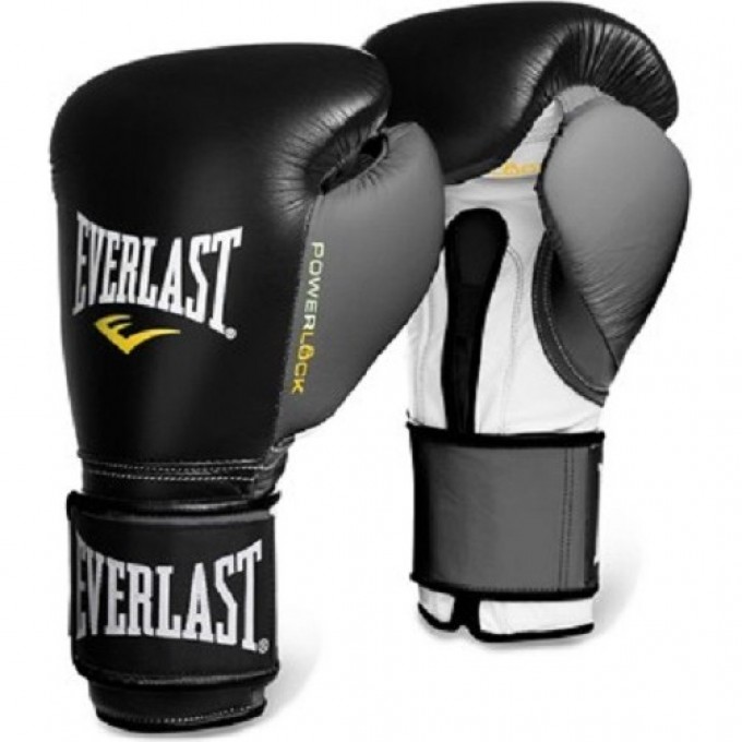 Перчатки тренировочные EVERLAST POWERLOCK 12oz черно/серые 2200555