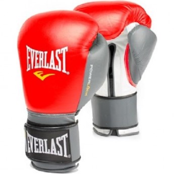 Перчатки тренировочные EVERLAST POWERLOCK 12oz красно/серые