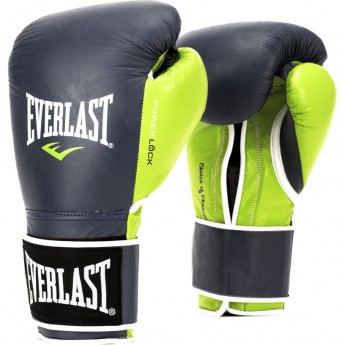 Перчатки тренировочные EVERLAST POWERLOCK 12oz сине/зеленые