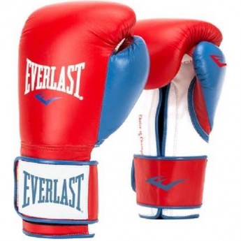 Перчатки тренировочные EVERLAST POWERLOCK PU 12oz красно/синие