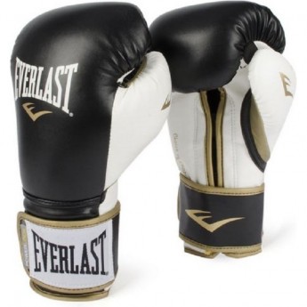 Перчатки тренировочные EVERLAST POWERLOCK PU 14oz черно/белые