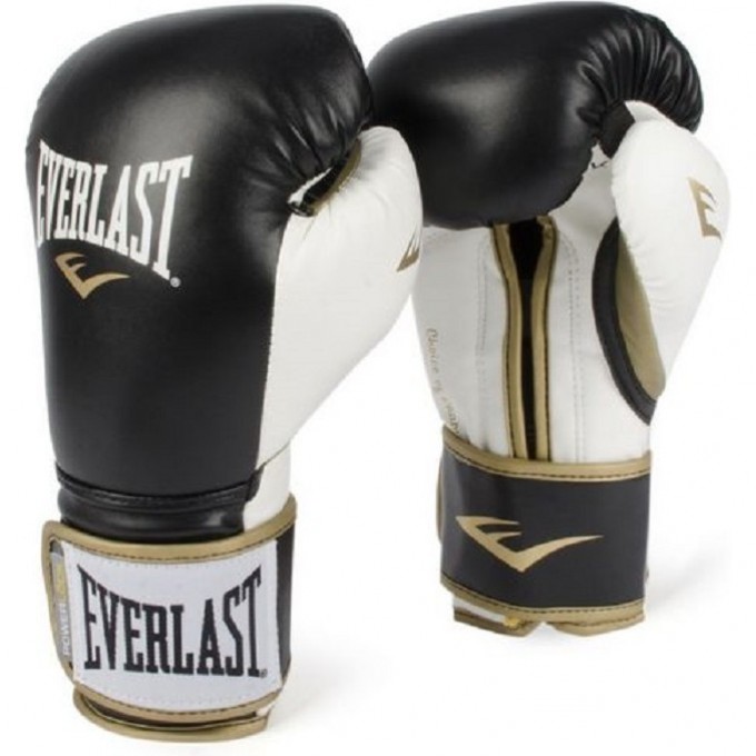 Перчатки тренировочные EVERLAST POWERLOCK PU 14oz черно/белые P00000725