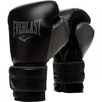 Перчатки тренировочные EVERLAST POWERLOCK PU 2 10oz черные