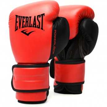 Перчатки тренировочные EVERLAST POWERLOCK PU 2 10oz красные