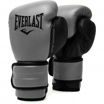 Перчатки тренировочные EVERLAST POWERLOCK PU 2 14oz серые