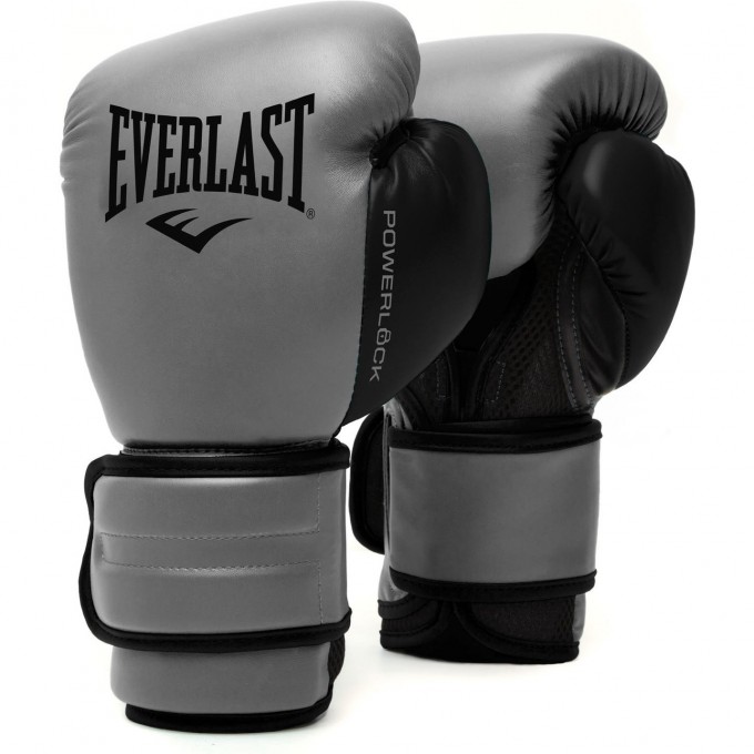 Перчатки тренировочные EVERLAST POWERLOCK PU 2 14oz серые P00002306