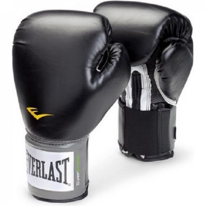 Перчатки тренировочные EVERLAST PU PRO STYLE ANTI-MB 12 oz черные 2312