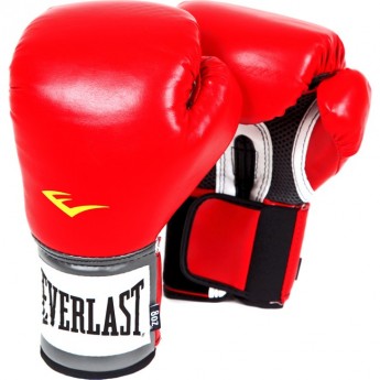 Перчатки тренировочные EVERLAST PU PRO STYLE ANTI-MB Youth красные