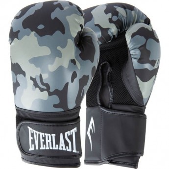 Перчатки тренировочные EVERLAST SPARK 10oz серо/камуфлчжные