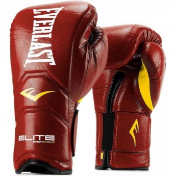 Перчатки тренировочные на липучке EVERLAST ELITE PRO 14oz красные