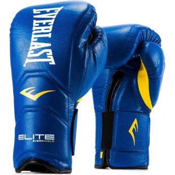 Перчатки тренировочные на липучке EVERLAST ELITE PRO 14oz синие