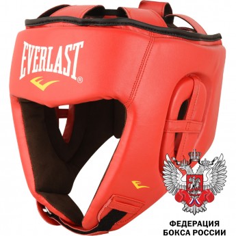 Шлем для любительского бокса EVERLAST AMATEUR COMPETITION PU L красный