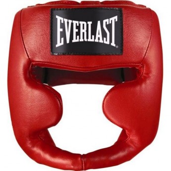 Шлем EVERLAST MARTIAL ARTS LEATHER FULL FACE S/M красный